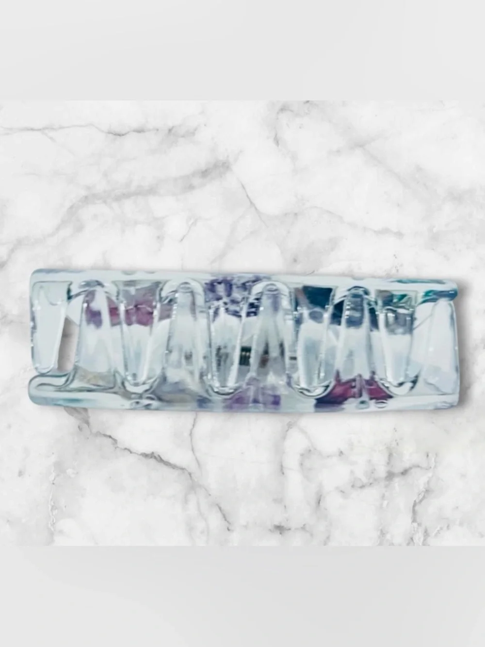 NWT Clear Floral Hair Claw Clip
